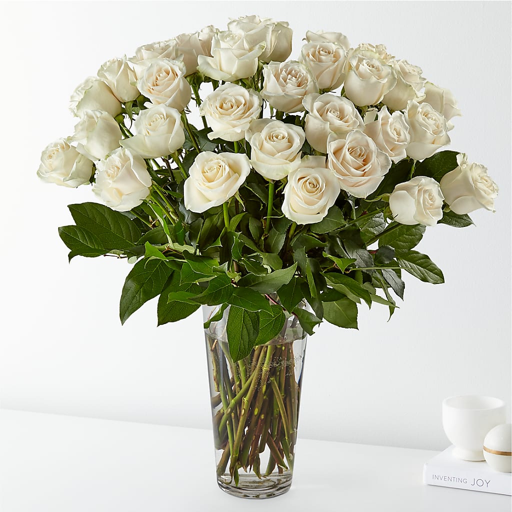 Long Stem White Rose Bouquet – Family Fare Supermarkets #3785, Omaha NE