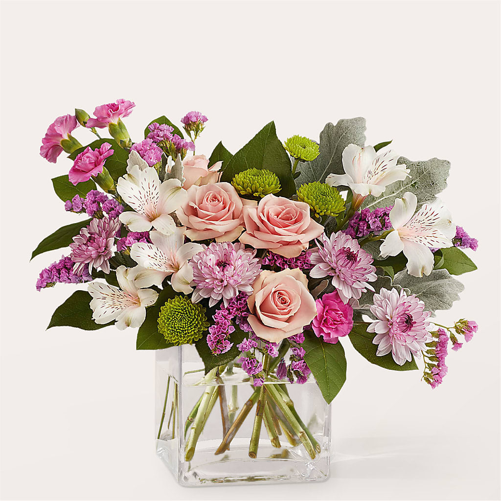 Pink Suede Bouquet – Family Fare Supermarkets #3785, Omaha NE