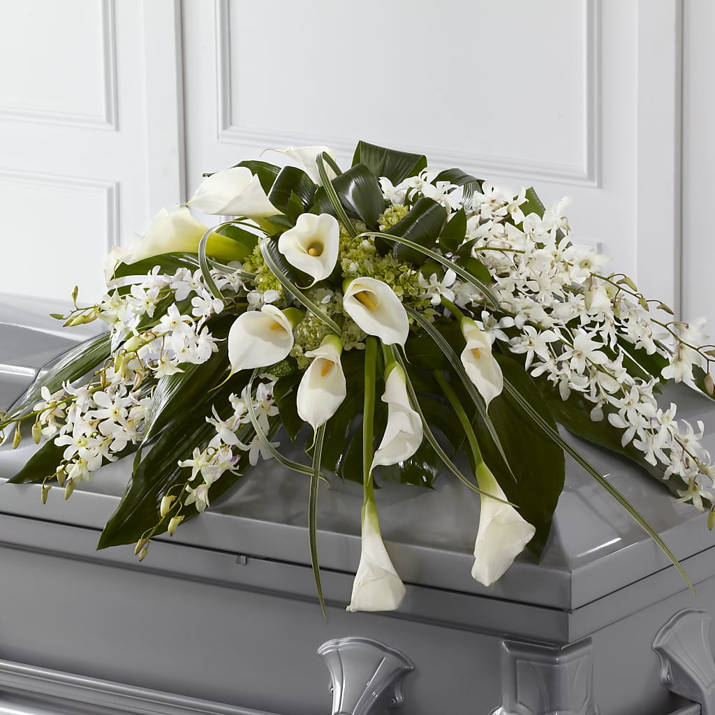 Angel Wings Casket Spray – Family Fare Supermarkets #3785, Omaha NE