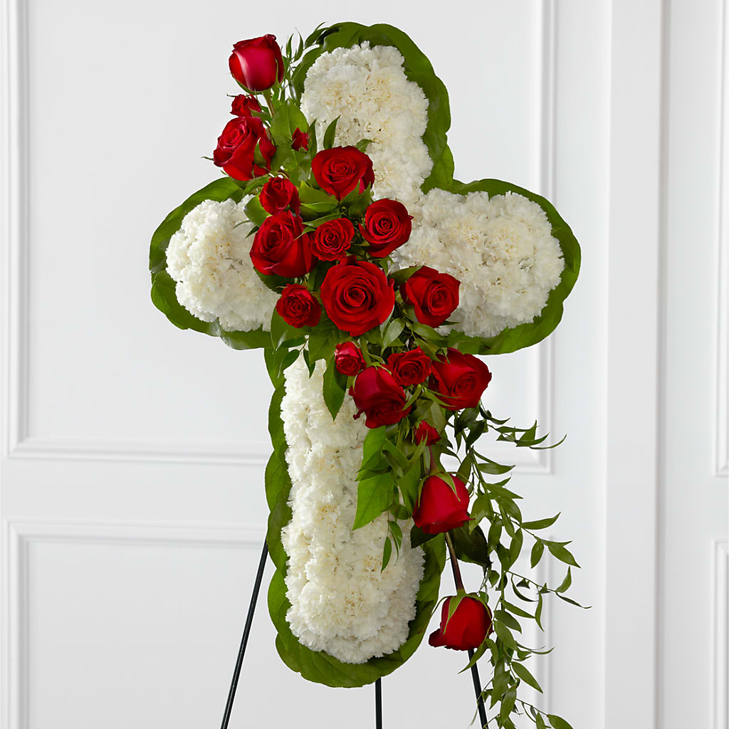 Floral Cross Easel – Family Fare Supermarkets #3785, Omaha NE