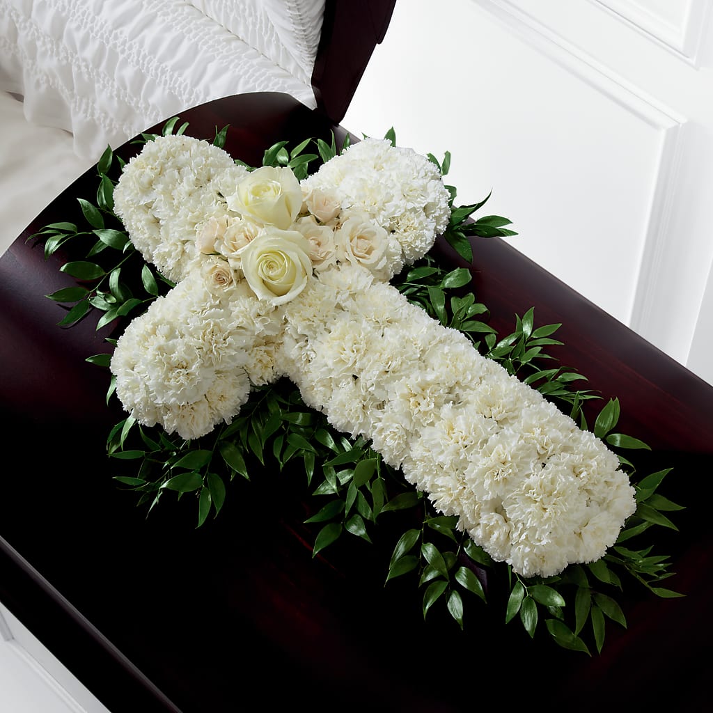 Peaceful Memories Casket Spray (Standard) – Family Fare Supermarkets #3785, Omaha NE