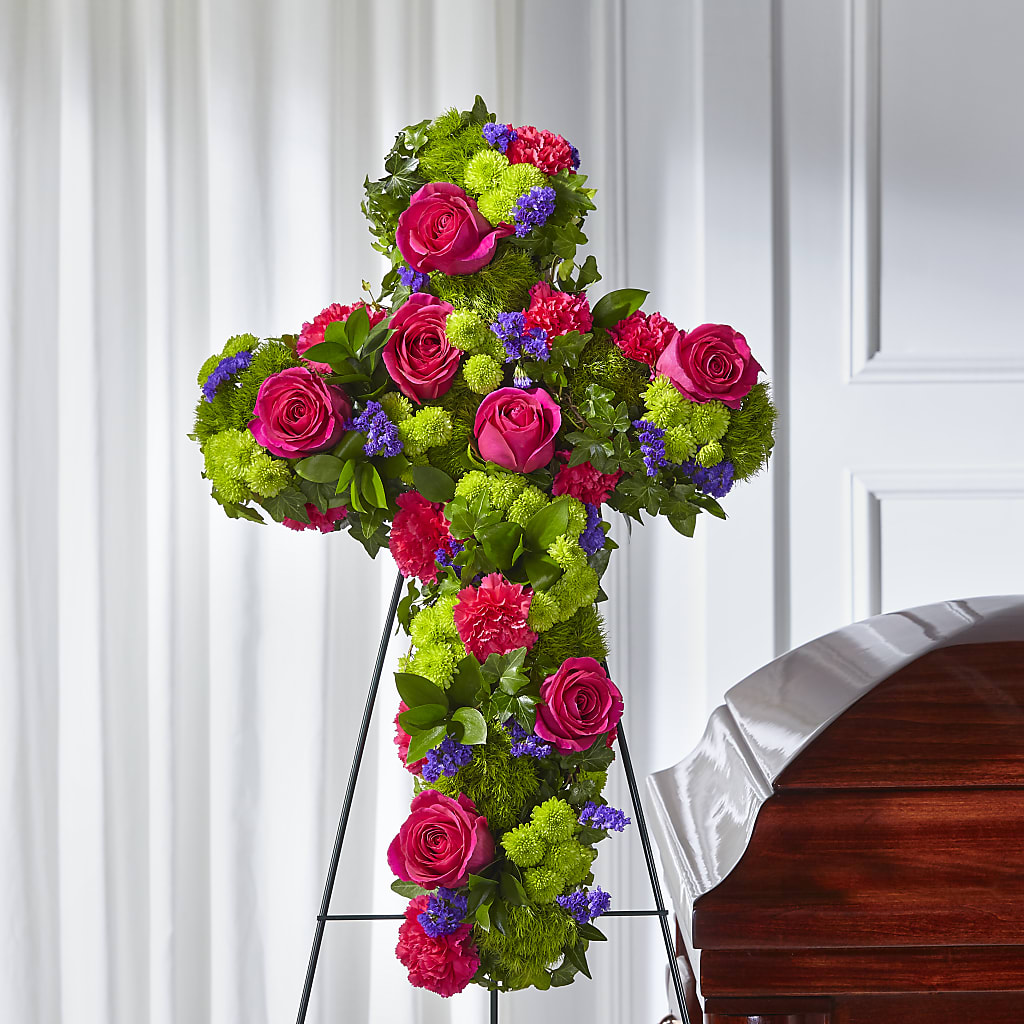 Tribute Rose Floral Cross – Family Fare Supermarkets #3785, Omaha NE