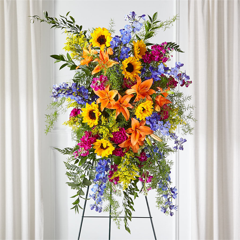 Sunlit Memories Standing Spray (Standard) – Family Fare Supermarkets #3785, Omaha NE