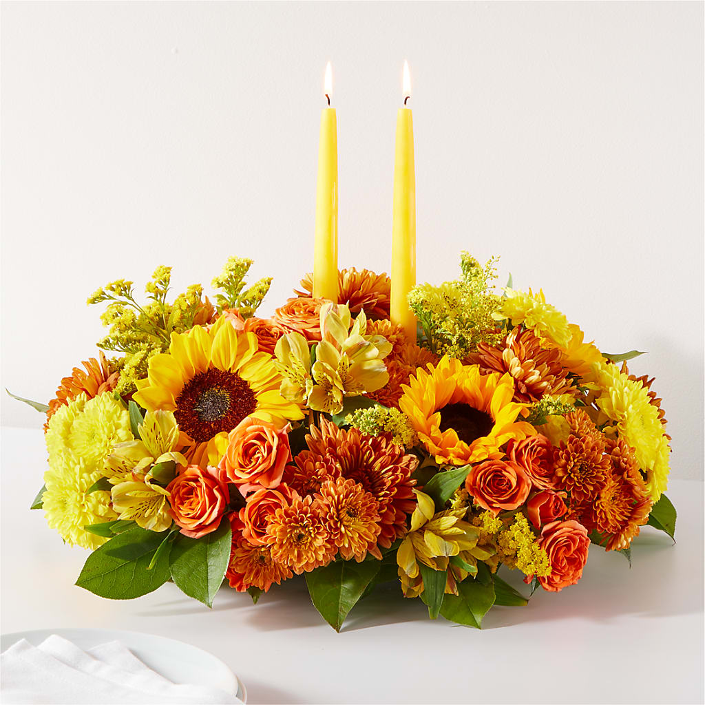 Autumn Harmony Centerpiece – Family Fare Supermarkets #3785, Omaha NE