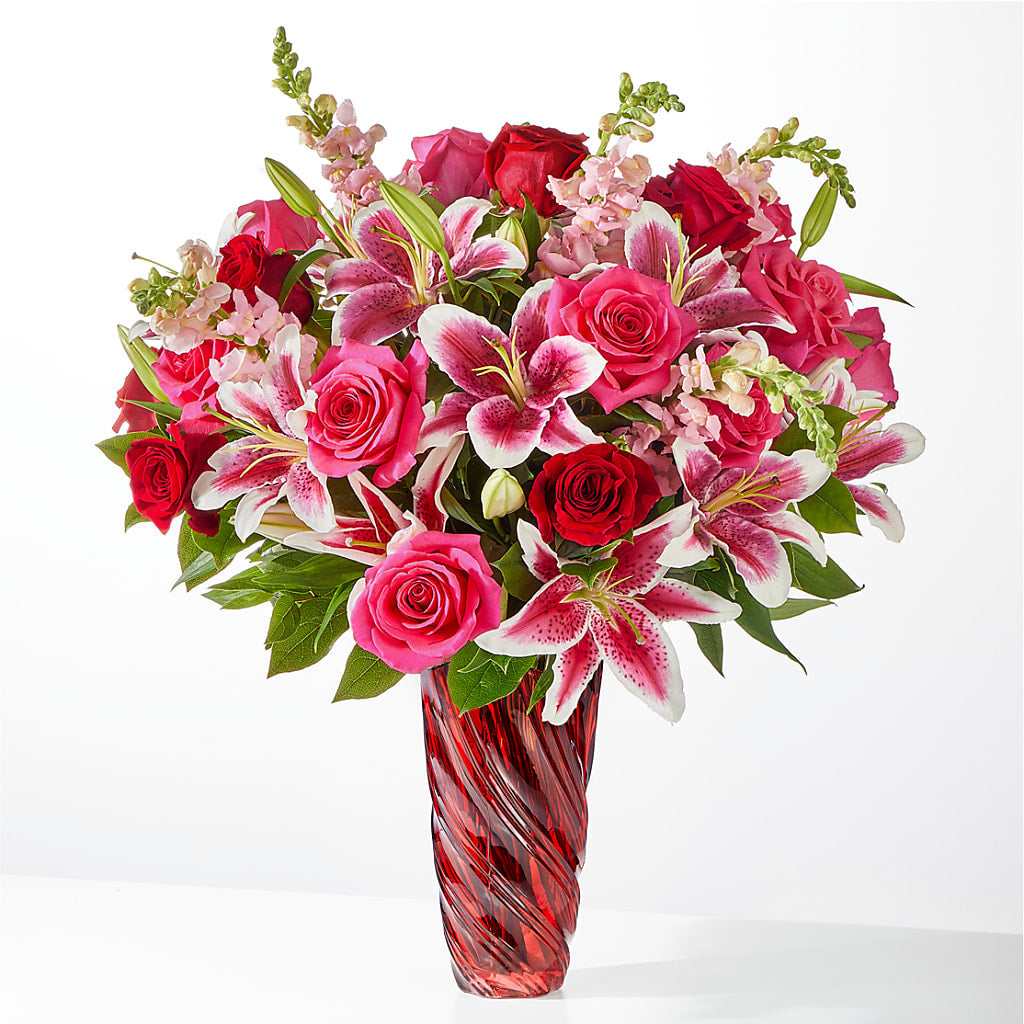 Always You Bouquet with Luxe Swirl Vase – Family Fare Supermarkets #3785, Omaha NE