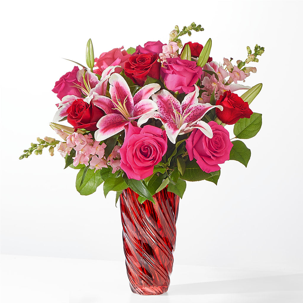 Always You Bouquet with Luxe Swirl Vase – Family Fare Supermarkets #3785, Omaha NE