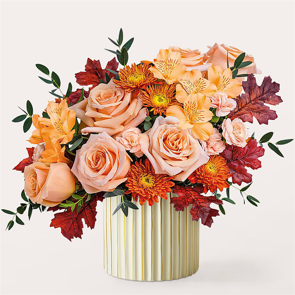Spiced Latte Bouquet with Ivory Vase – Family Fare Supermarkets #3785, Omaha NE