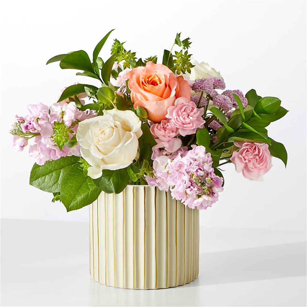French Market Bouquet with Ivory Vase – Family Fare Supermarkets #3785, Omaha NE