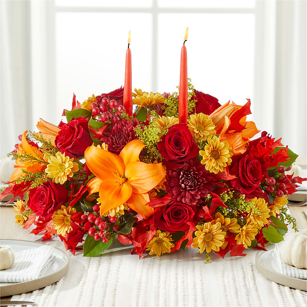 Autumn's Embrace Centerpiece – Family Fare Supermarkets #3785, Omaha NE