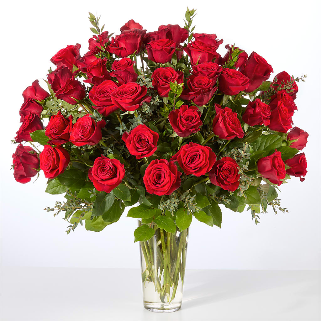 Forever Yours Fifty Stem Red Rose Bouquet – Family Fare Supermarkets #3785, Omaha NE