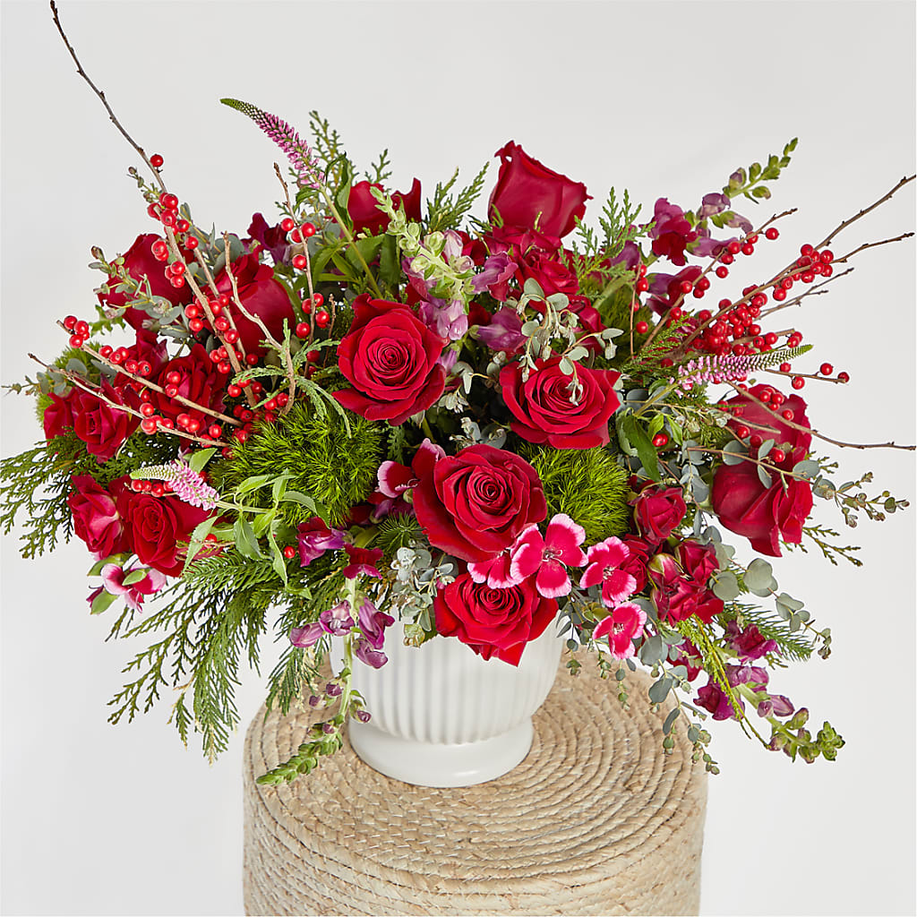 Big Red Bow Bouquet –  Family Fare Supermarkets #3785, Omaha NE