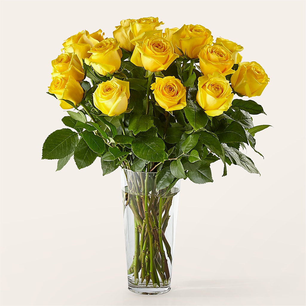 Long Stem Yellow Rose Bouquet –  Family Fare Supermarkets #3785, Omaha NE