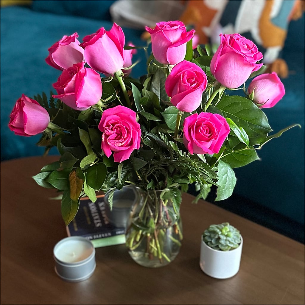 Long Stem Pink Rose Bouquet –  Family Fare Supermarkets #3785, Omaha NE