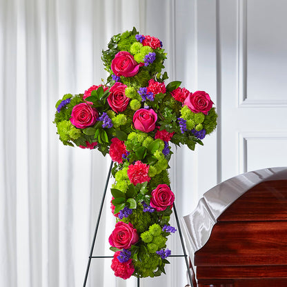 Tribute Rose Floral Cross –  Family Fare Supermarkets #3785, Omaha NE