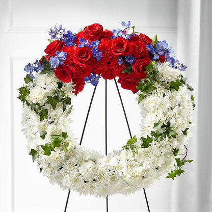 Patriotic Passion Wreath –  Family Fare Supermarkets #3785, Omaha NE