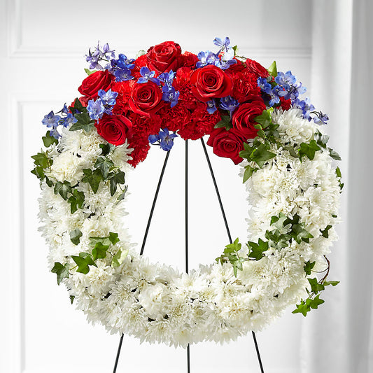 Patriotic Passion Wreath –  Family Fare Supermarkets #3785, Omaha NE