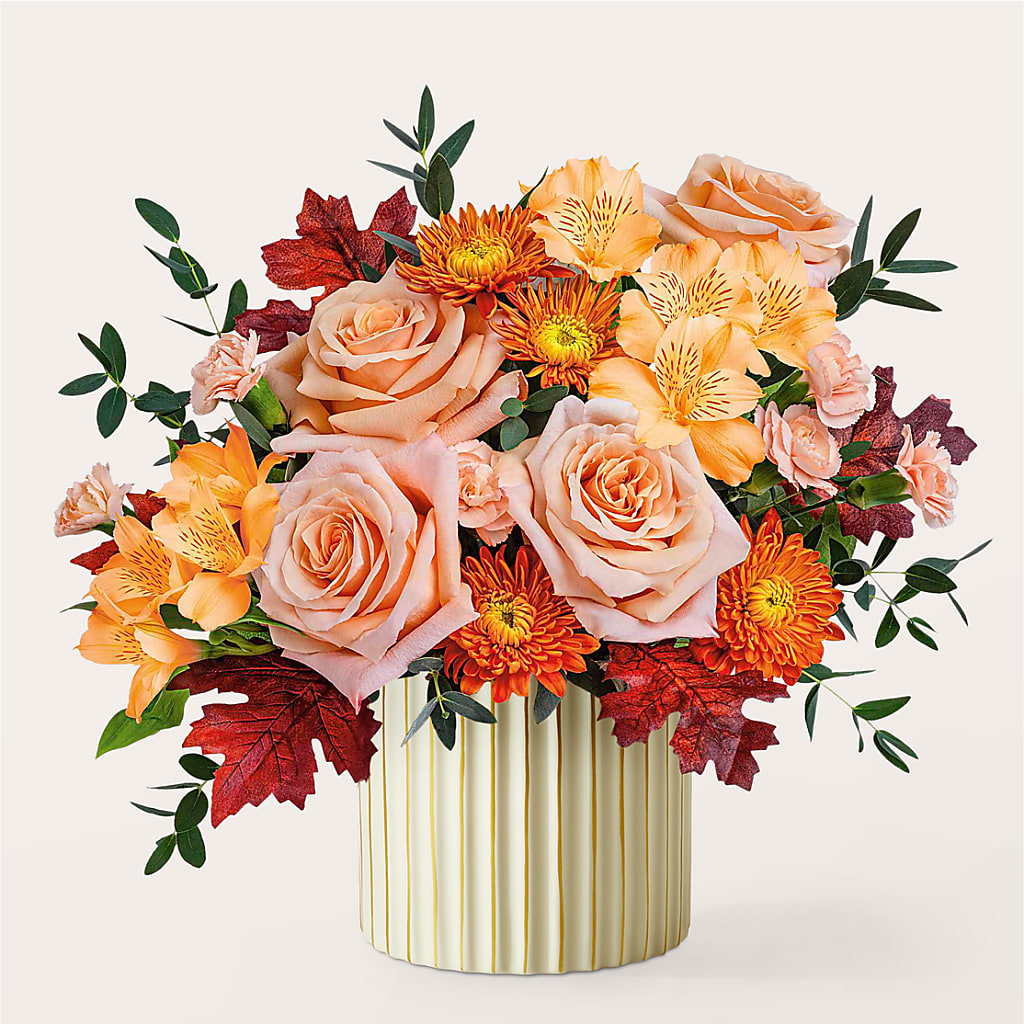 Spiced Latte Bouquet with Ivory Vase –  Family Fare Supermarkets #3785, Omaha NE