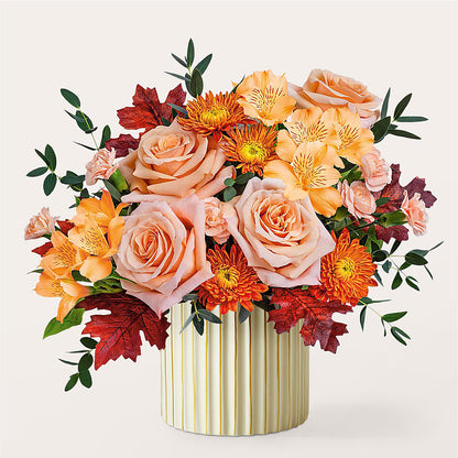 Spiced Latte Bouquet with Ivory Vase –  Family Fare Supermarkets #3785, Omaha NE