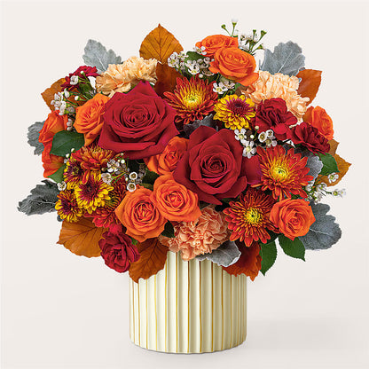 Merlot Bouquet with Ivory Vase –  Family Fare Supermarkets #3785, Omaha NE