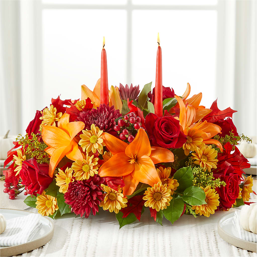Autumn's Embrace Centerpiece –  Family Fare Supermarkets #3785, Omaha NE