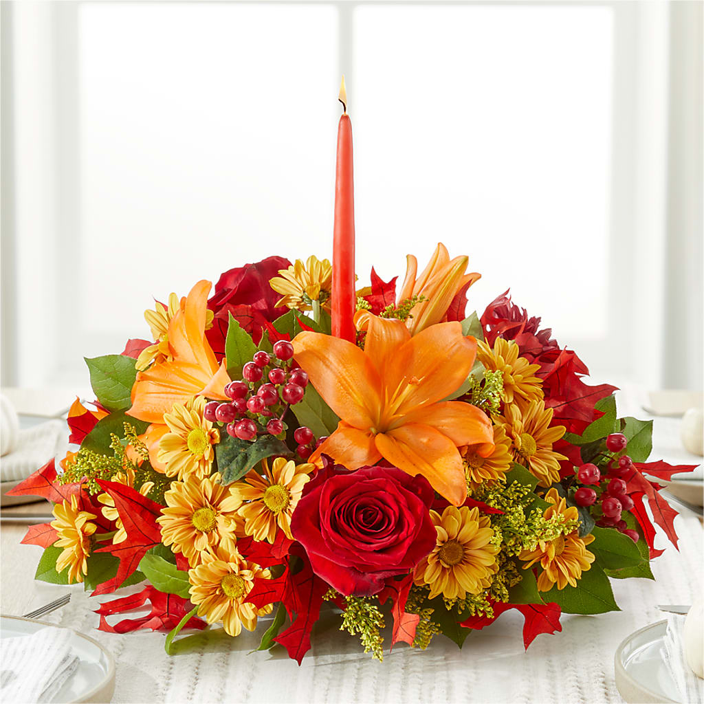 Autumn's Embrace Centerpiece –  Family Fare Supermarkets #3785, Omaha NE
